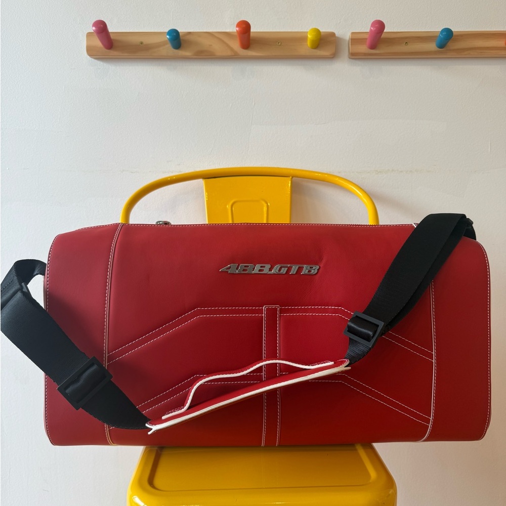 Ferrari 488GTB Luggage Red Bag with Black Strap